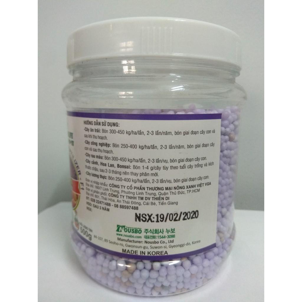 Phân tan chậm thông minh Hàn Quốc NPK 20-10-10+TE - chai 500 gram
