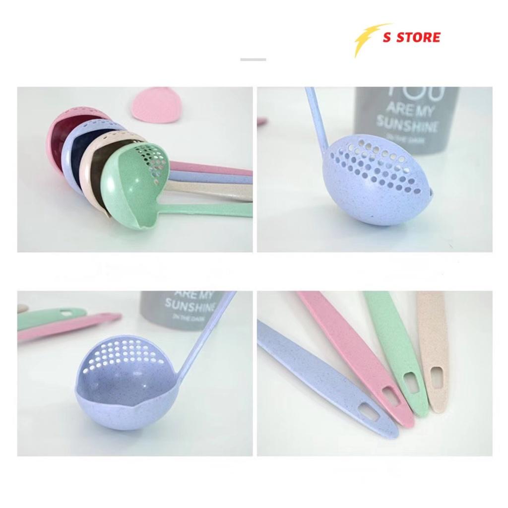 Vá vớt có lỗ và Vá múc canh tiện dụng, Muôi, muỗng thủng ăn lẩu, múc canh 2 trong 1