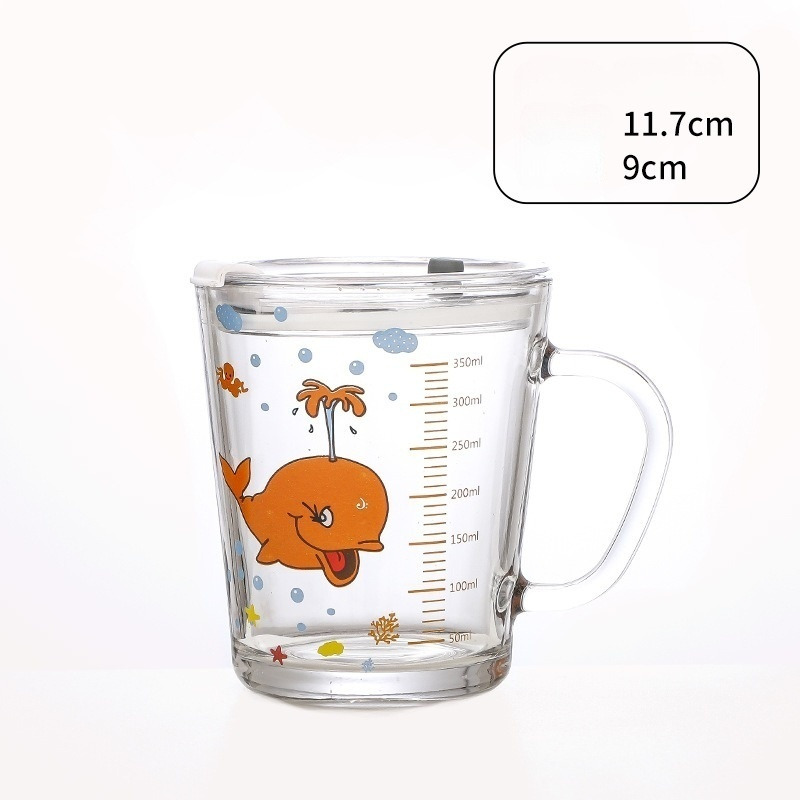 Cốc Pha Sữa Uống Nước Cốc Thuỷ Tinh Chịu Nhiệt Có Vạch Chia Dung Tích 400ML- Có Nắp Đậy Kín Chặt Kèm Ống hút Hút Ly Trong Suốt Văn Phòng Giao Mẫu Ngẫu Nhiên