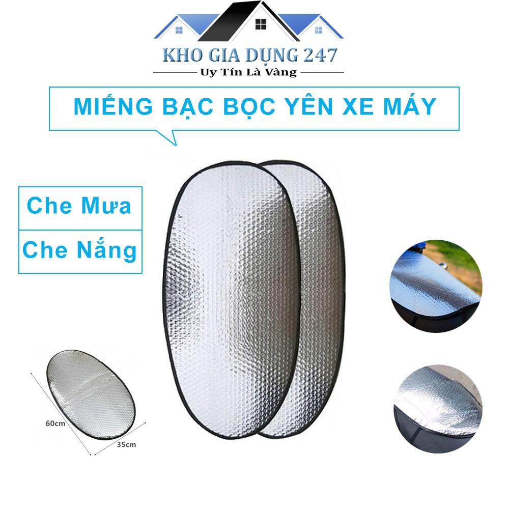 Miếng bạc bọc yên xe máy chống nóng Bạt Phủ Xe - Cách Nhiệt - Che Nắng - Che Mưa - Có Thể Gấp Gọn