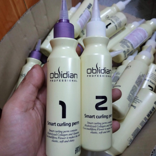 Thuốc uốn tóc 3D Obsidian Professional Smart Curling Perm Hàn Quốc tặng kèm móc khoá