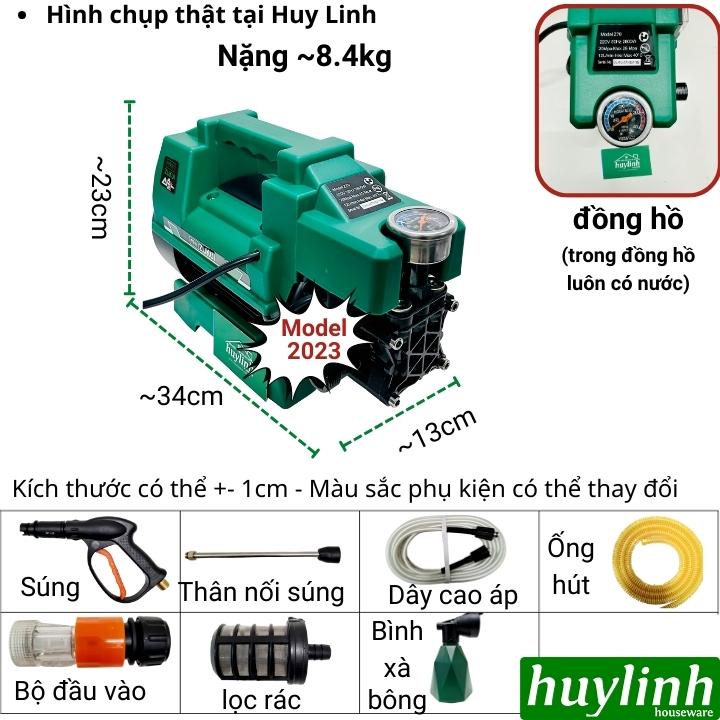 Máy xịt rửa xe Zukui Z70 - Công suất 2800W - Model 2023 - Tự hút nước - Tự ngắt - Motor cảm ứng từ