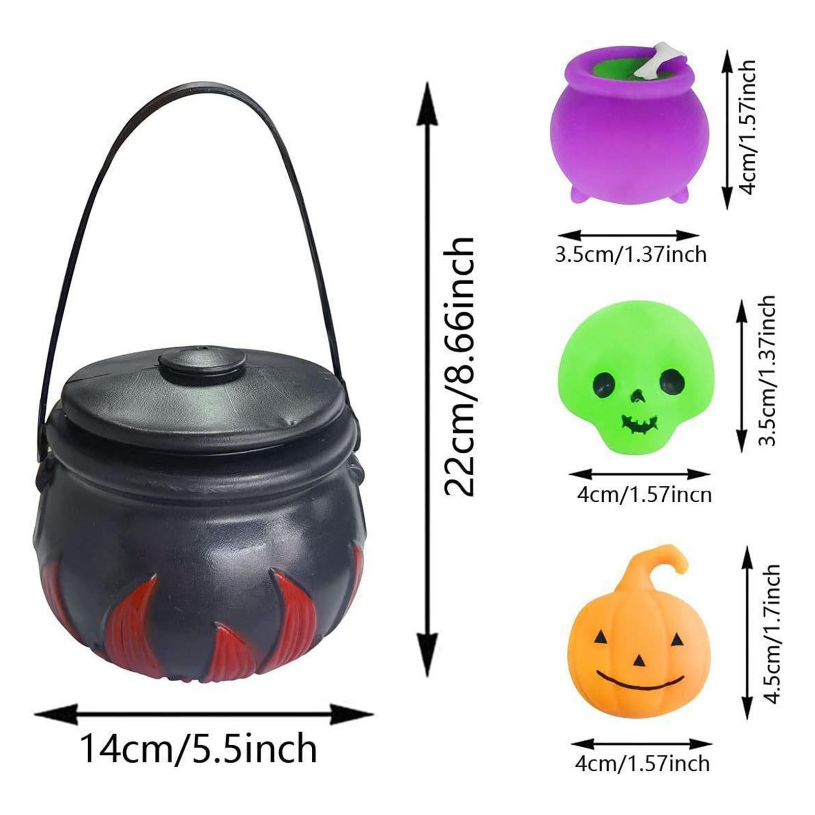 24x Halloween Toys in A Pot Stress Reliefing Toys for Family Gifts