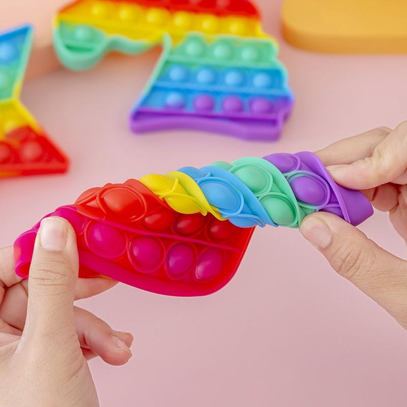 Pop it fidget toy giá rẻ Đồ Chơi Pop It Bóp Tay Xả Stress Nhiều Màu Sắc Độc Đáo 2021 Temo