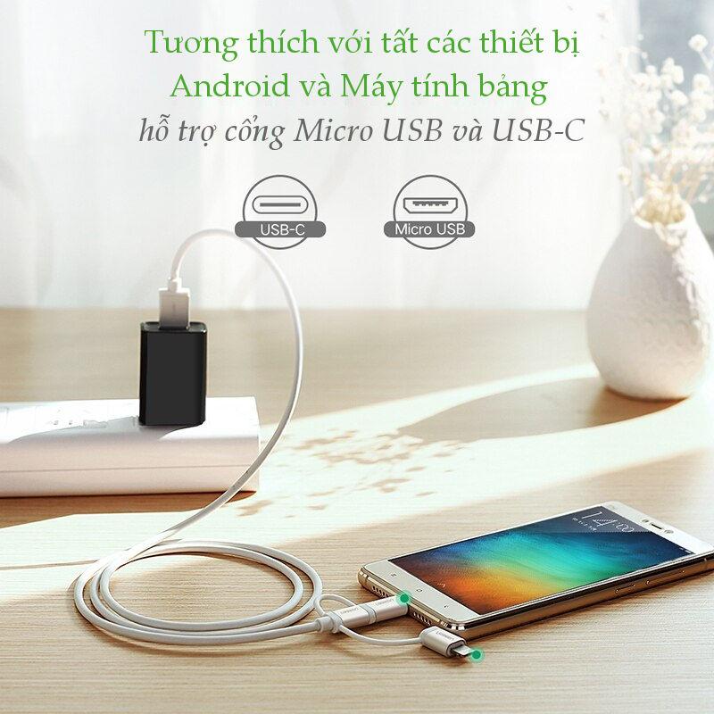 Dây cáp sạc và truyền dữ liệu 3 in 1, dài 0.5-1.5m UGREEN US186 - Hàng Chính Hãng