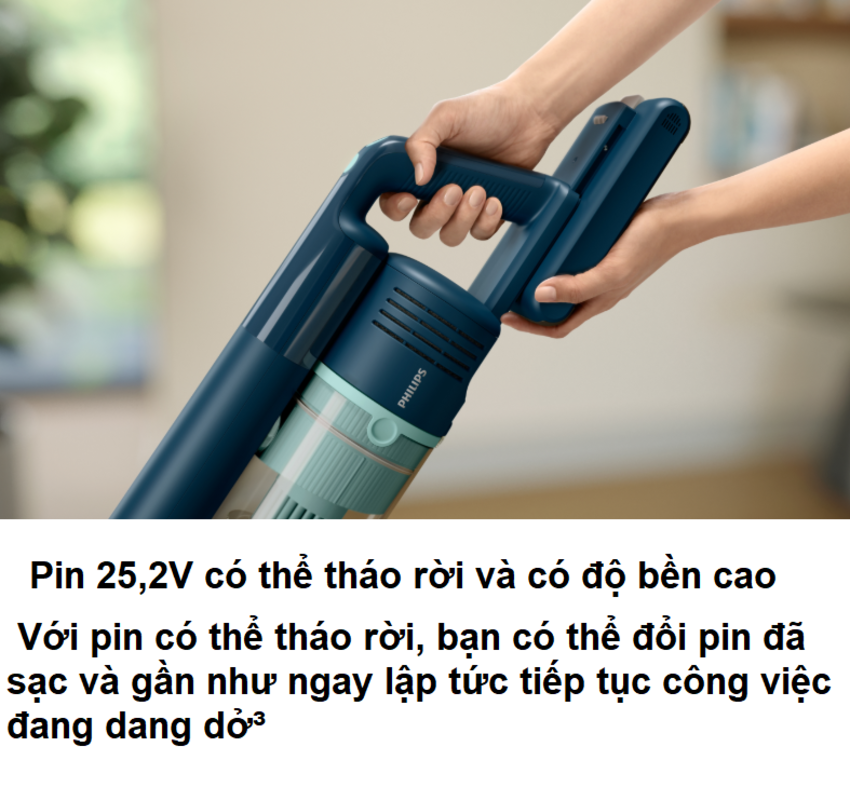 Máy hút bụi không dây Aqua Series 5000, thế hệ 10 chuyên nghiệp. Thương hiệu Hà Lan cao cấp Philips - XC5141. HÀNG CHÍNH HÃNG