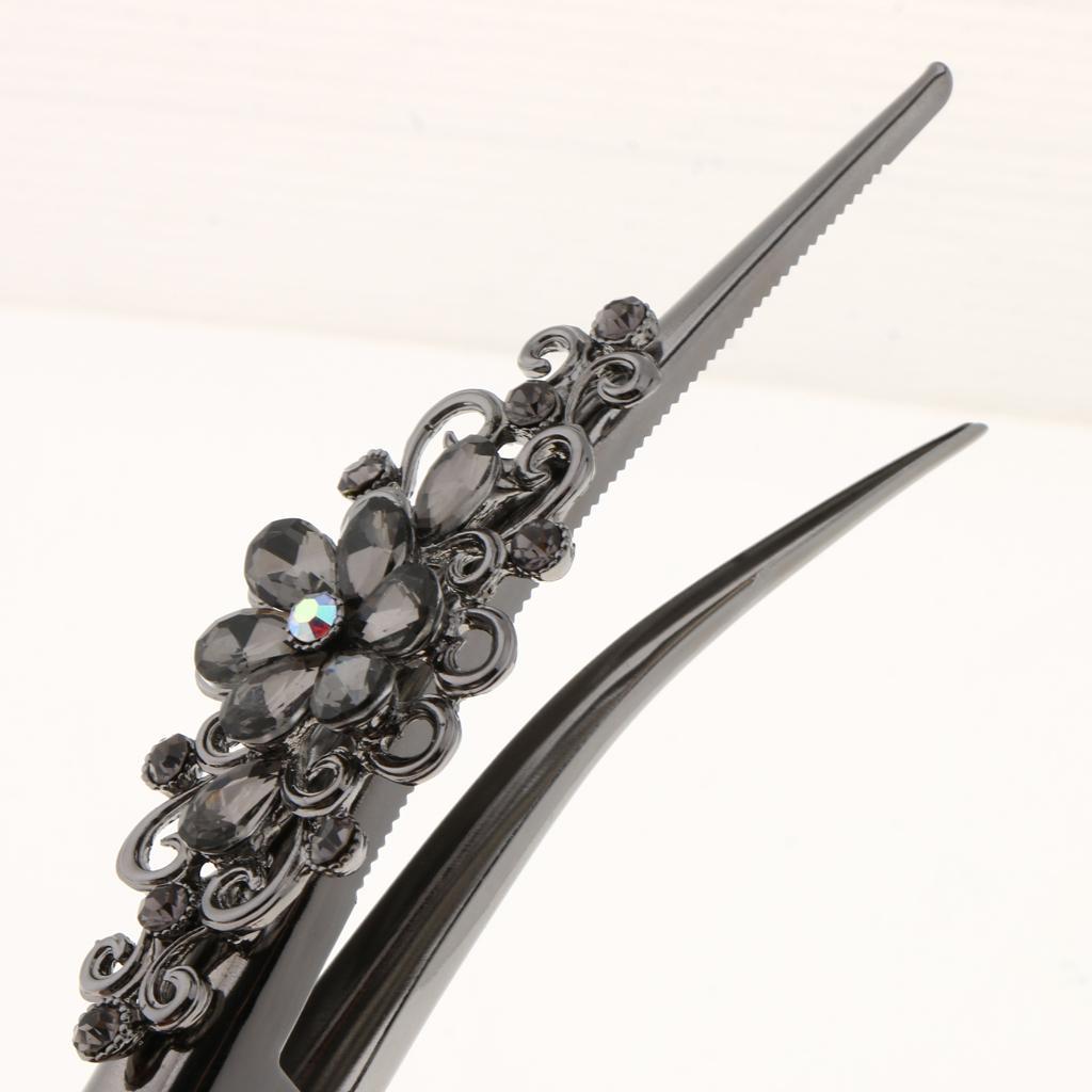 4x Fashion Hair Styling Tool Women Plated Rhinestone Hair Clip Duckbill Clip