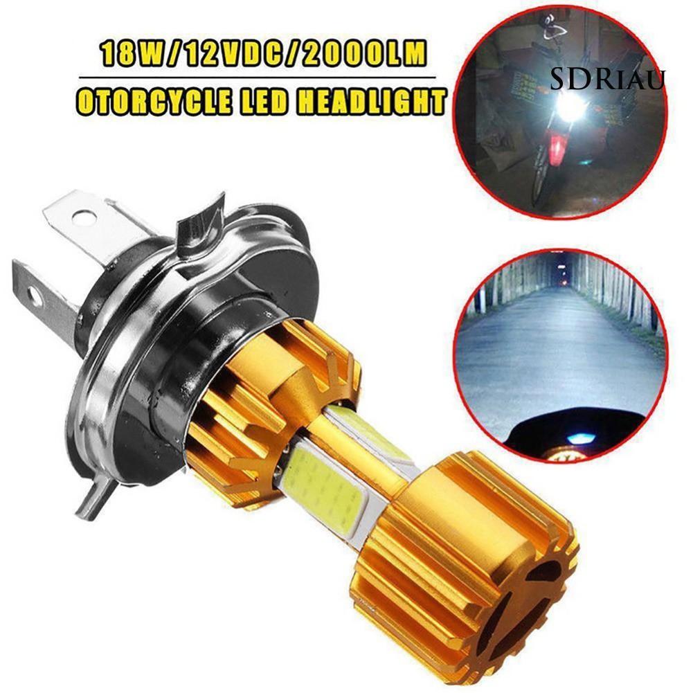 Đèn Pha Led Cho Xe Mô Tô 18w H4 6000k 2000lm Cob