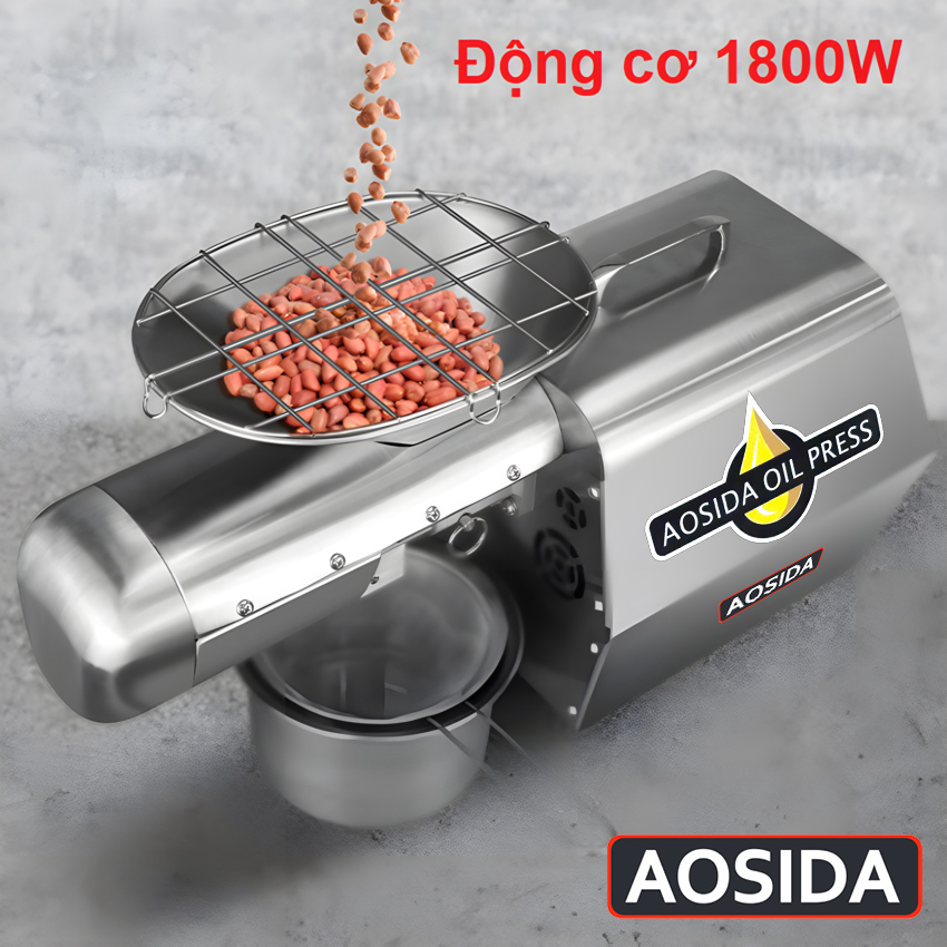 Máy ép dầu thực vật Nóng và Lạnh Thương hiệu Anh Quốc AOSIDA cao cấp WF-J168, Công Suất Cực Lớn 1800W - Bảo Hành 12 Tháng (Hàng Nhập Khẩu)