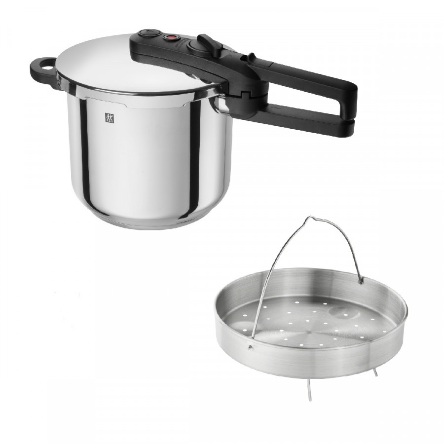 Bộ Zwilling  - Nồi áp suất 7 lit EcoQuick | Xửng hấp AriControl 22cm - Hàng chính hãng