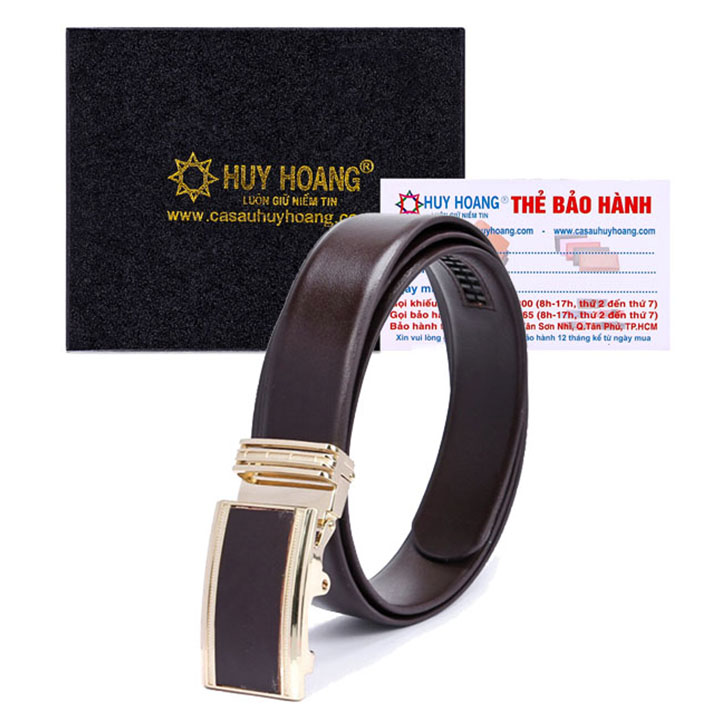 Thắt lưng nam Huy Hoàng da thật 3,5P màu da, đen, nâu, trắng HC4110-11-12-41 ( đầu khóa giao ngẫu nhiên)
