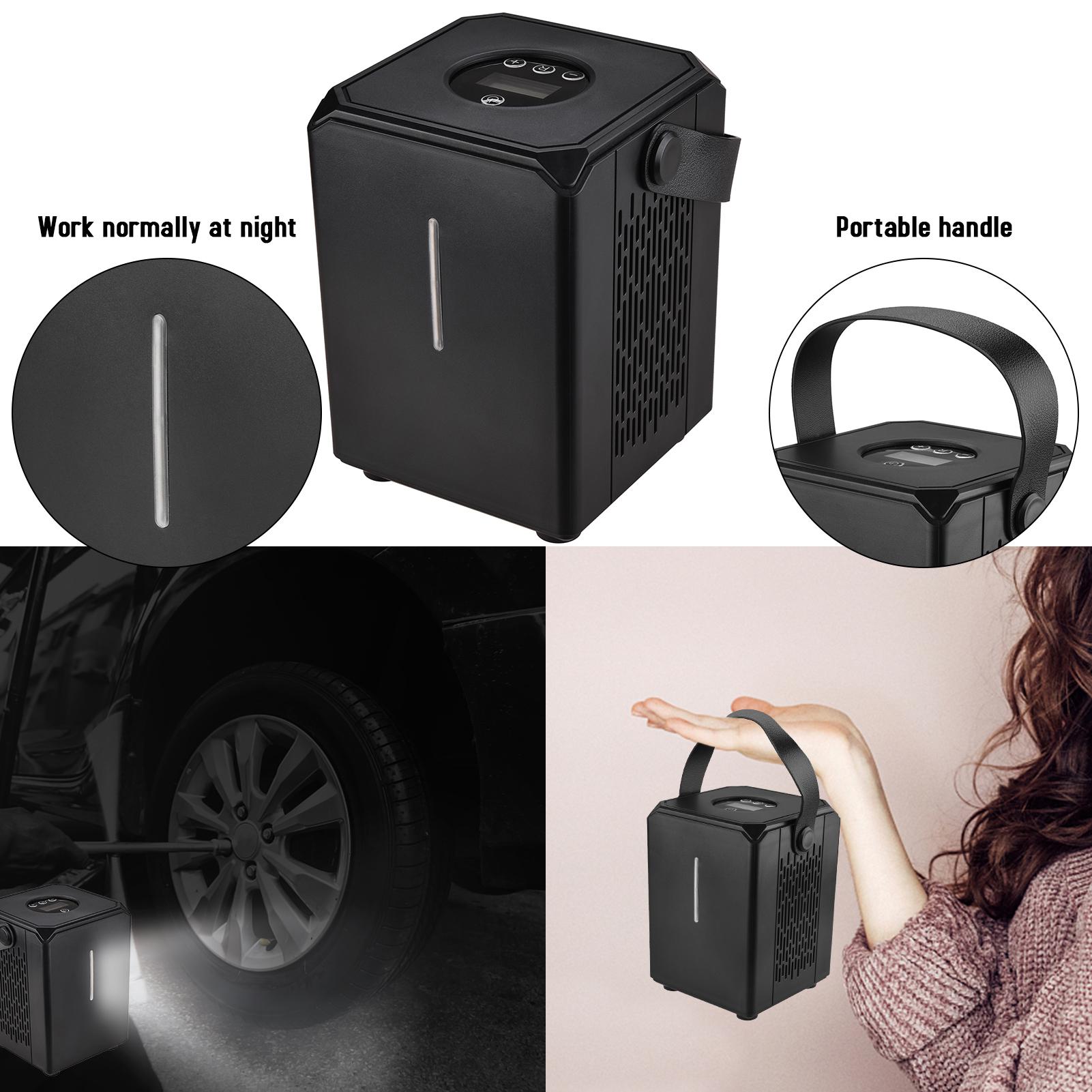 Máy bơm lốp kỹ thuật số cho ô tô với đèn LED