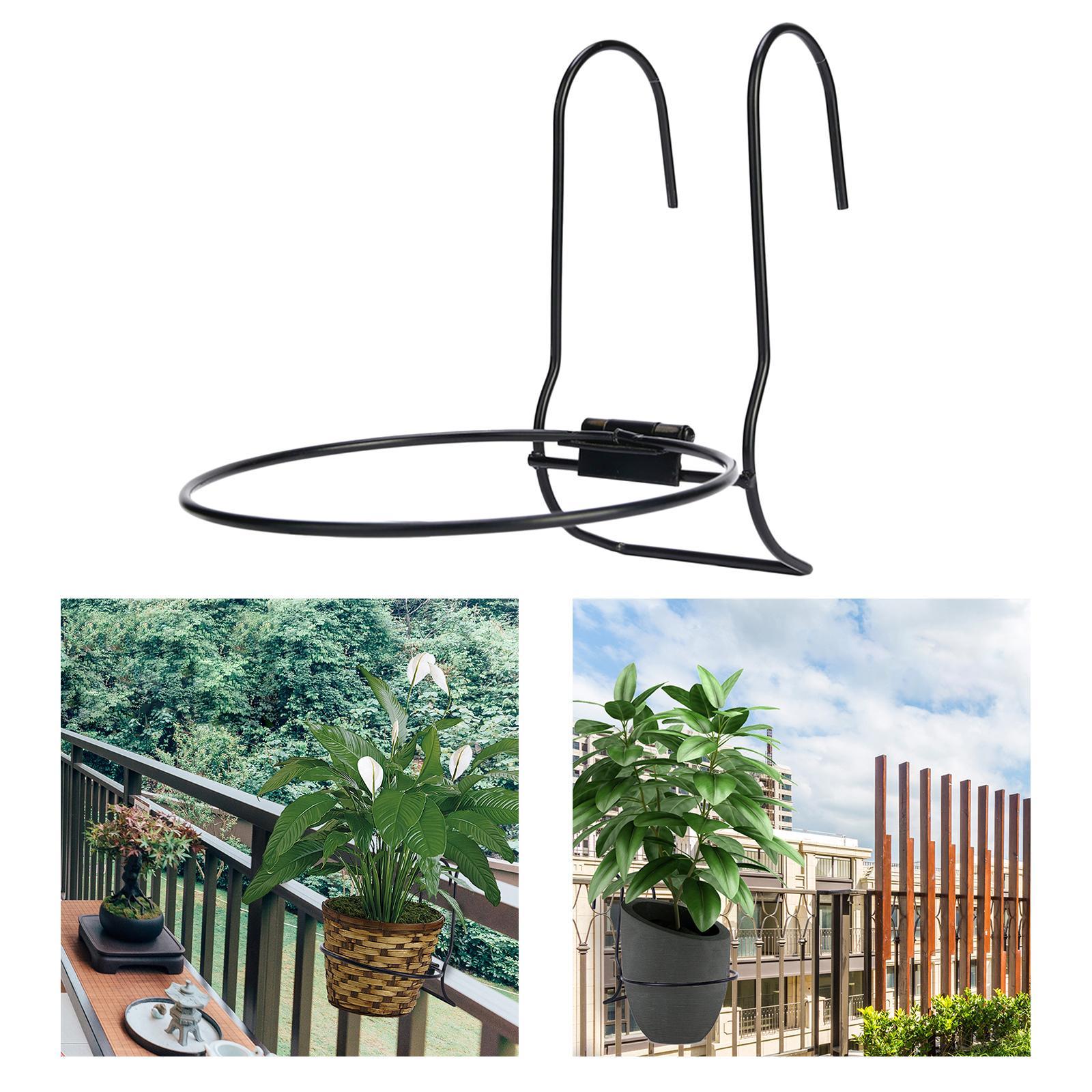 Iron Plants Pot Holder Round Iron Hooks Hanger Porch Indoor Outdoor