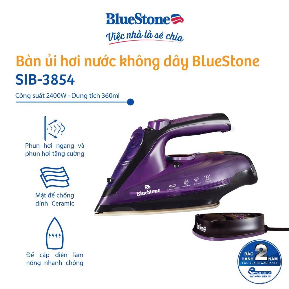 Bàn Ủi Hơi Nước không dây BlueStone SIB-3854 - Hàng chính hãng