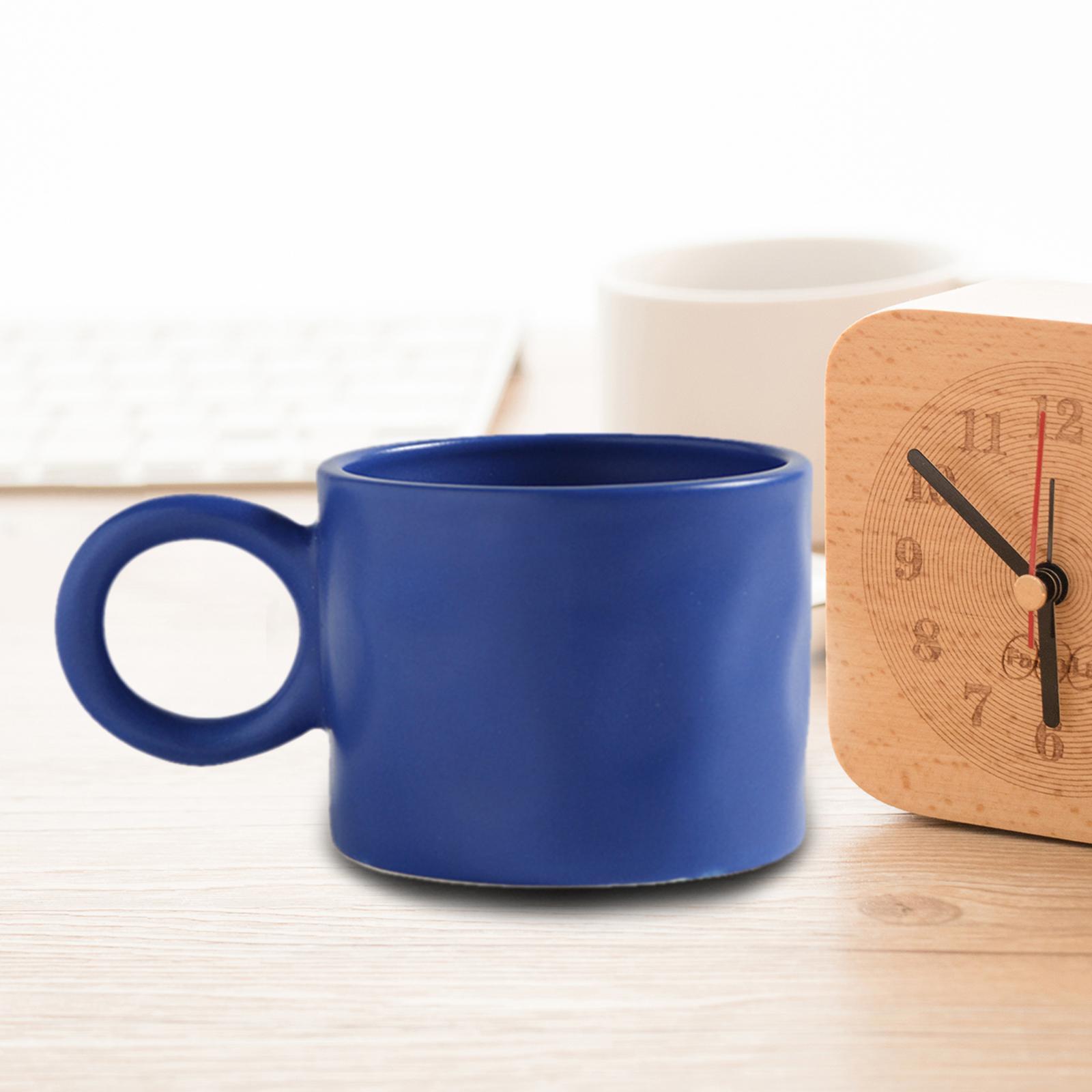 Cute Ceramic Nordic Mug Big Earring Handle Coffee Mug Cocoa Cold Drinks Cup