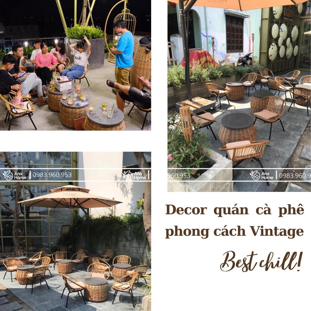 (Ghế mây Cafe) Ghế Mây Sò chân sắt tự nhiên, cafe giá rẻ chất lượng, Ghế ban công, Homestay (Ghế kèm lót cói