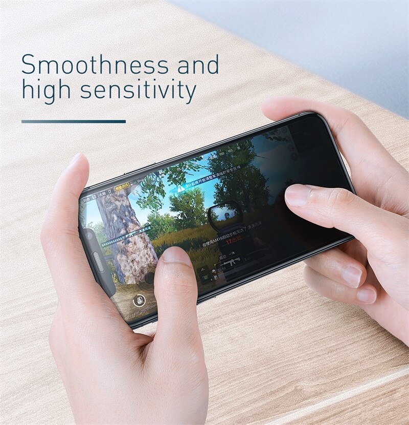 Bộ 2 kính cường lực chống nhìn trộm, chống bụi màn loa Baseus Full-screen Curved Privacy Tempered Glass Film dùng cho iPhone XR, iPhone 11 6.1"- Hàng nhập khẩu