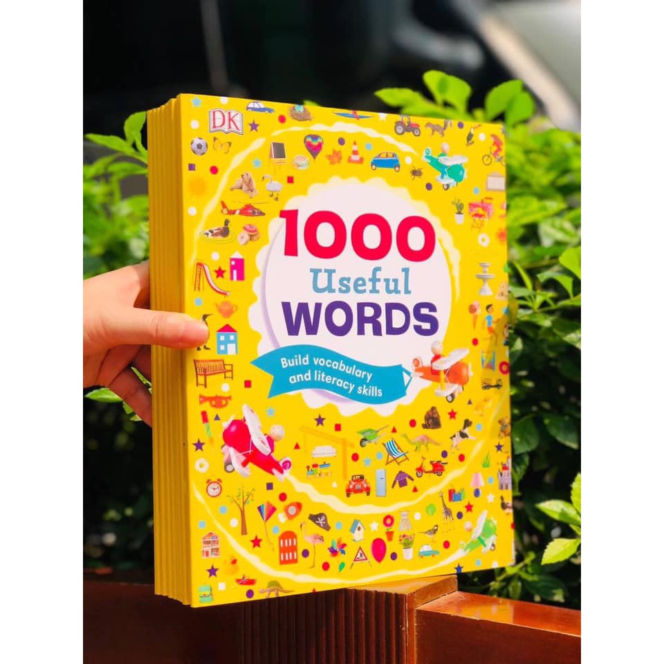 Sách 1000 usefull words Á Châu Books 1000 từ vựng Tiếng Anh cơ bản tặng kèm file nghe - Á Châu Books, bìa mềm in màu