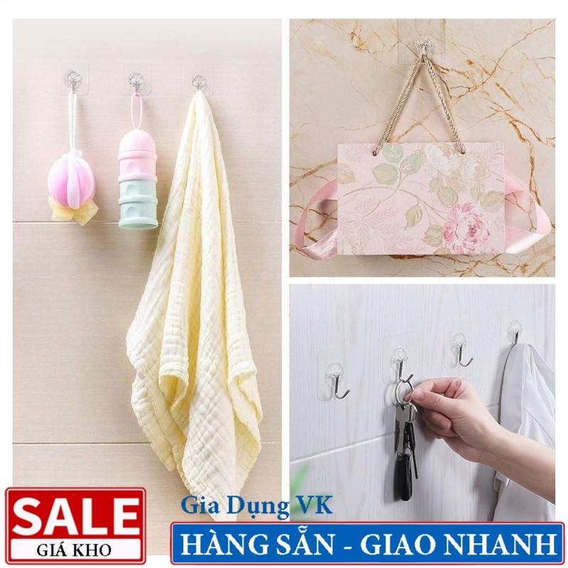 Móc Dán Tường Trong Suốt , Siêu Dính Chịu Lực Cao