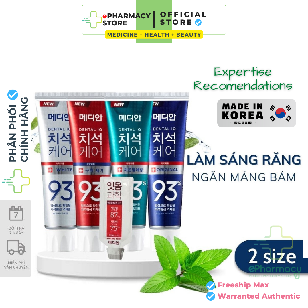 Kem Đánh Răng Median Dental IQ Tartar Protection Toothpaste trắng răng [120g] ePharmacy