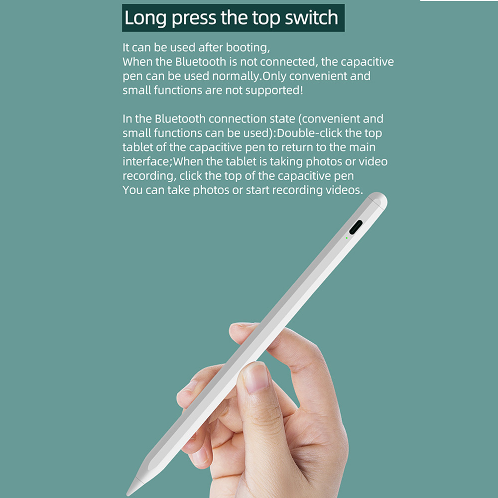 Phù hợp với iPad Pencil Bút cảm ứng Bluetooth Fit cho iPad Pen 2022 2021 2020 2019 2018 Air 5 Bút vẽ màn hình cảm ứng