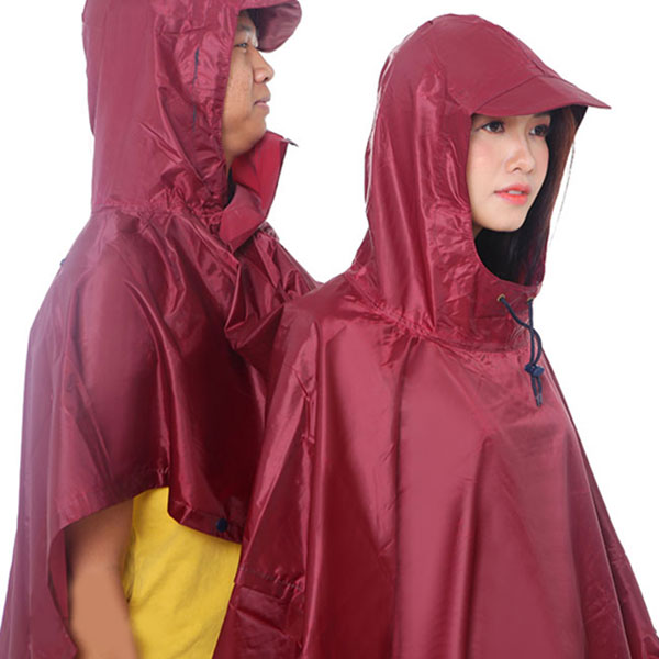 Áo Mưa 2 Đầu Vải Dù Kính Đèn Không Thấm Nước
