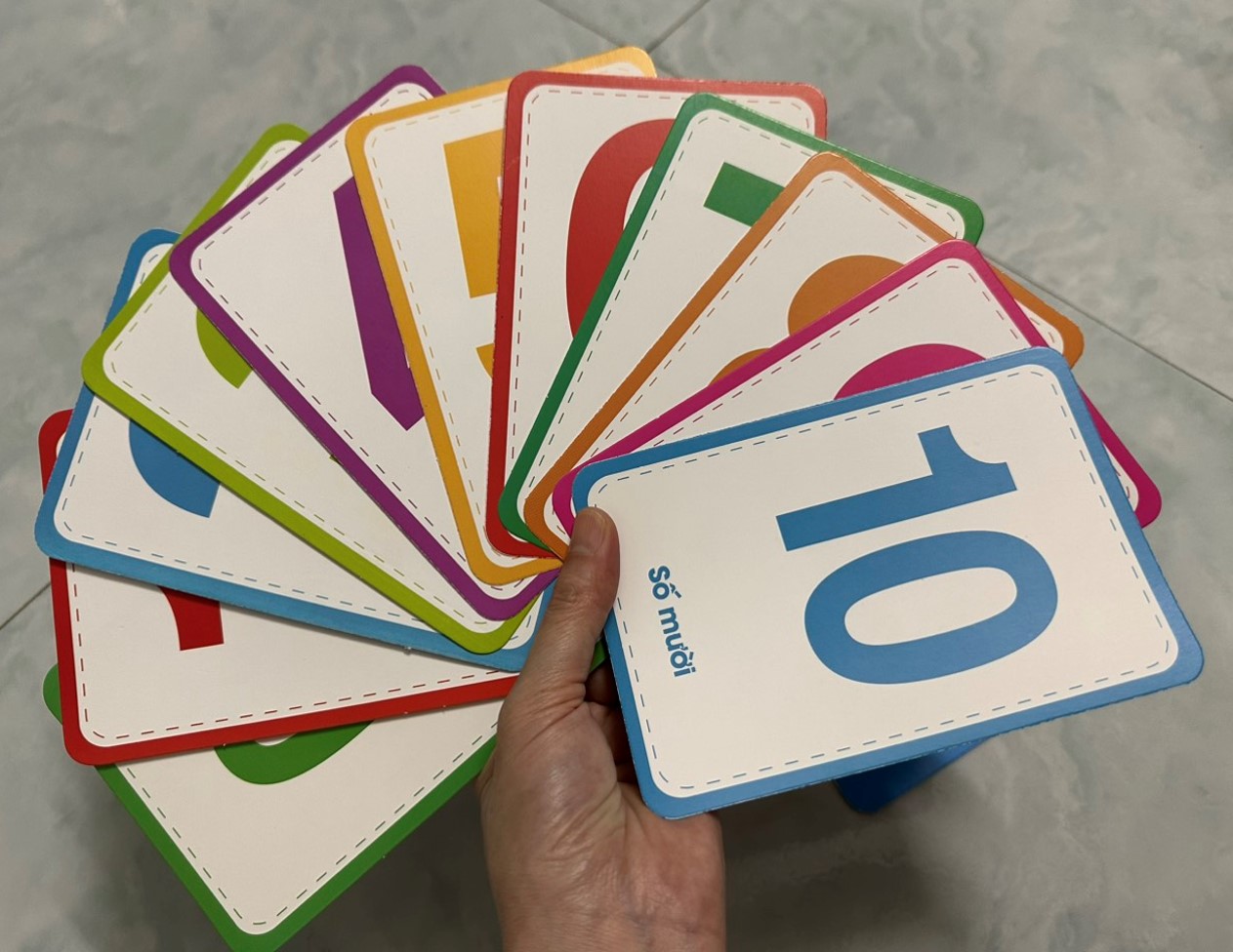 Bộ 42 Thẻ (Flashcards) Bé Học Toán - Tư Duy Toán Học Cho Bé Từ 4 Đến 6 Tuổi Học Số Và Phép Tính