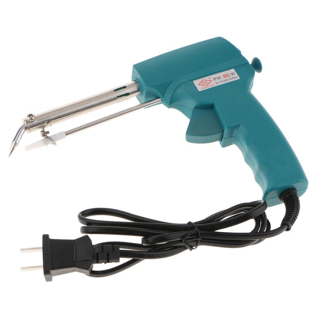 220V 60W Manual Send Tin Gun Electric Soldering Iron Suction Tin Safety US