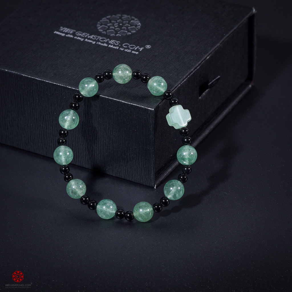 Chuỗi Mân Côi Thạch Anh Dâu Xanh - Aventurine 8mm tự nhiên 100% đem tới tài lộc, may mắn - Nhiều kích thước lựa chọn | VietGemstones 