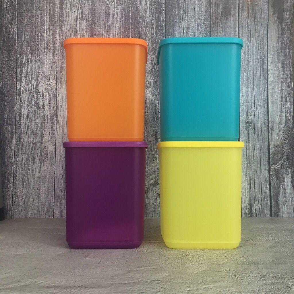 Bộ Hộp Bảo Quản Thực Phẩm Large Summer Fresh Bốn Hộp Tupperware, Hộp Trữ Khô, Nhựa Nguyên Sinh An Toàn