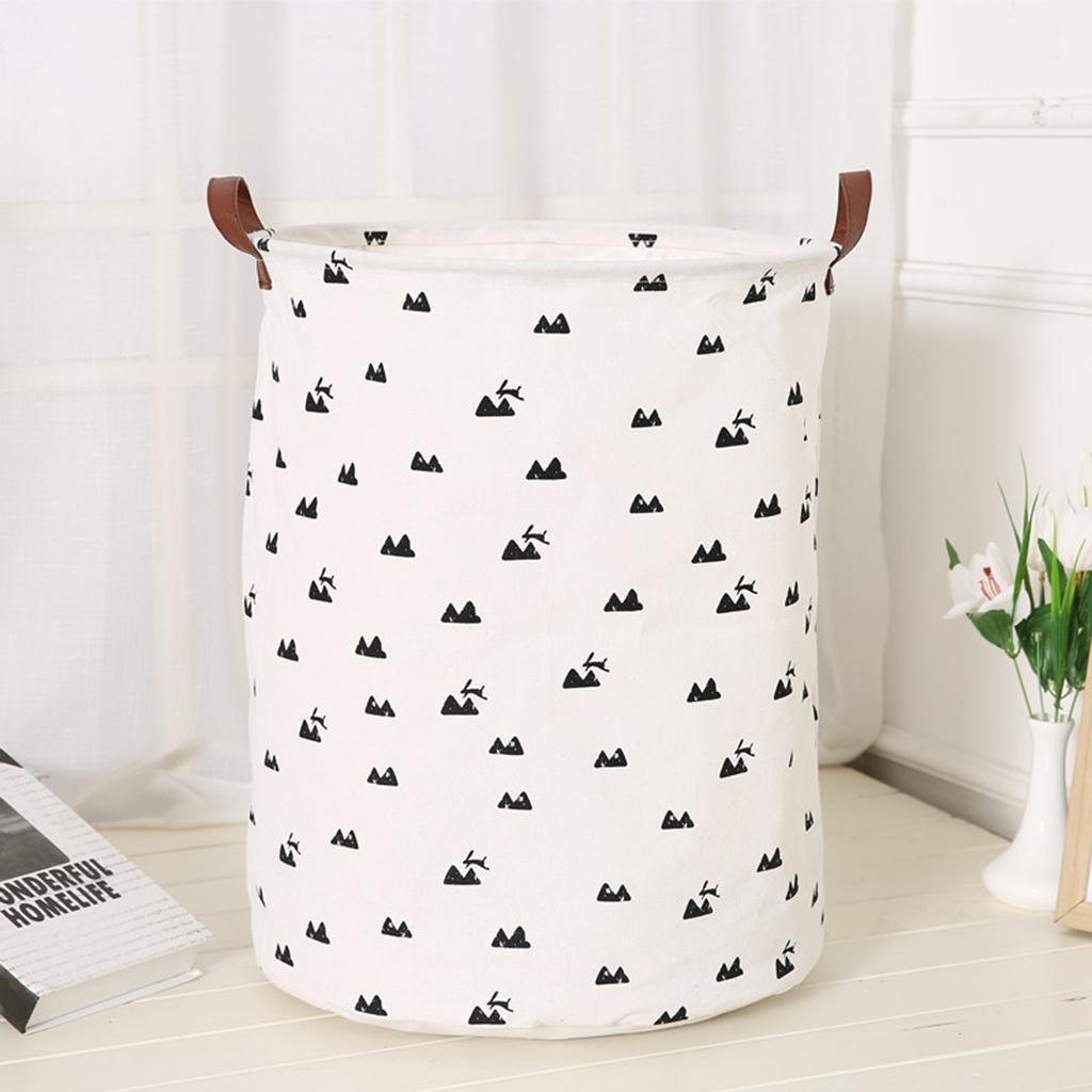 Kids Toy Storage Basket Bin Canvas Hamper Keep Tidy Clean Mountain +Cylinder