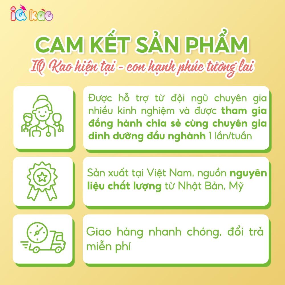 Combo sữa bột IQ KAO KID PLUS giúp bé ăn ngon tiêu hóa tốt hỗ trợ tăng cân hộp tăng sức đề kháng 900g