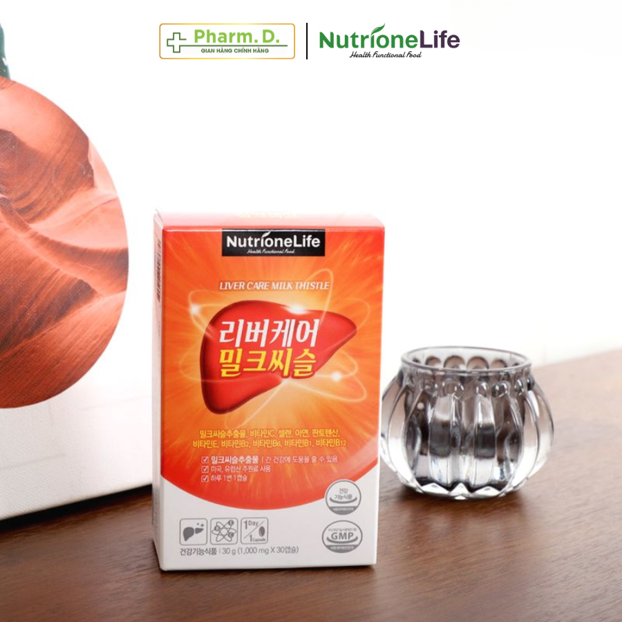 Viên Uống Bổ Gan Hỗ Trợ Giải Độc Gan Tăng Cường Chức Năng Gan NUTRIONELIFE Liver Care Milk Thistle