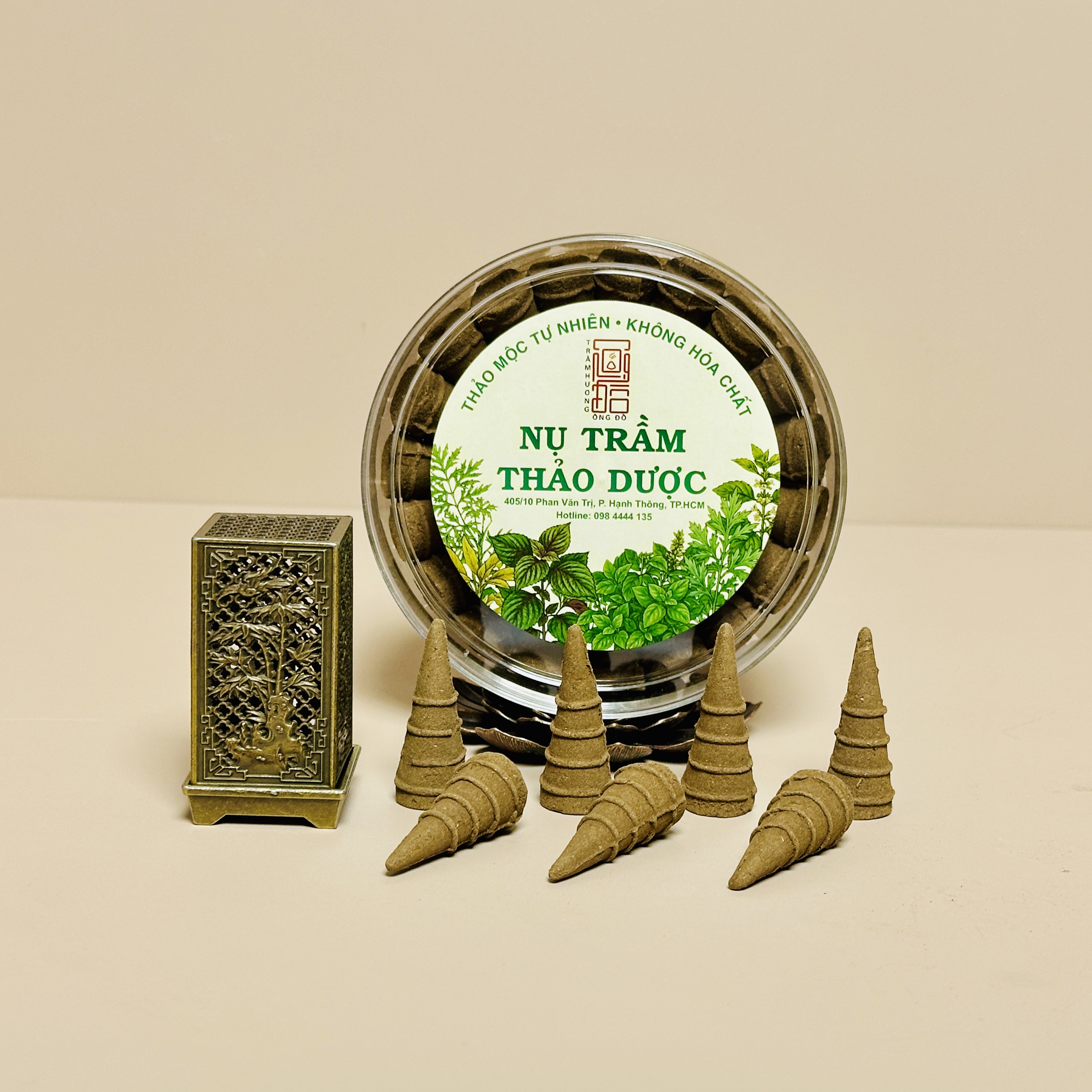 Nhang Nụ Trầm Thảo Dược Ông Đồ, Nhang Sạch Thuần Tự Nhiên