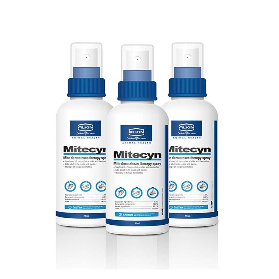 Thuốc trị nấm ghẻ chó mèo Alkin Mitecyn Fungikur 50ml