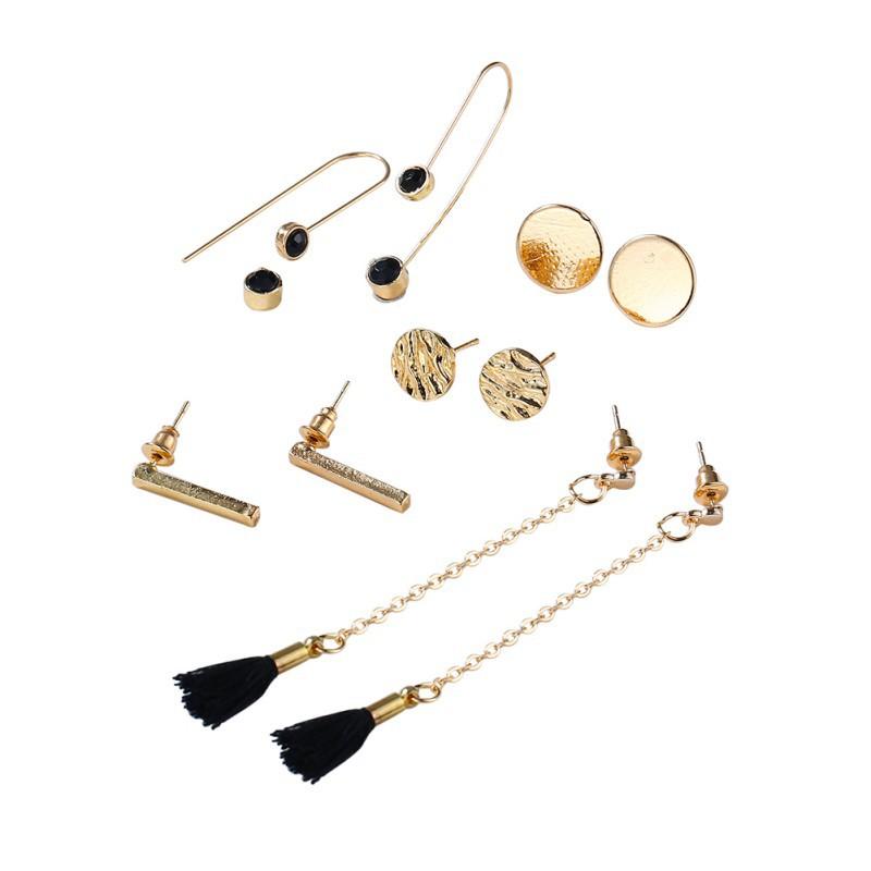 5 đôi bông tai tua rua dài