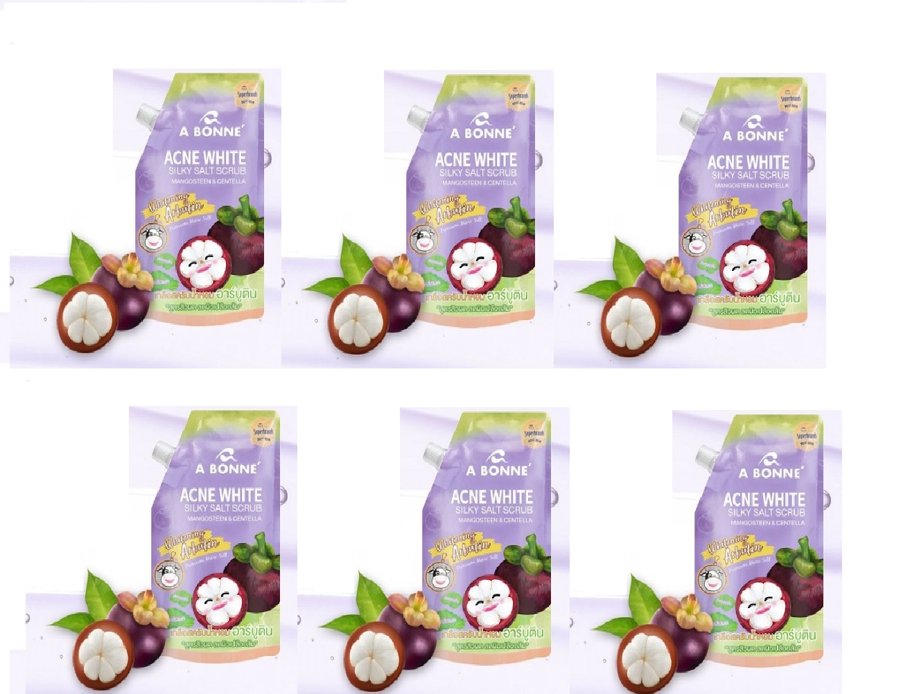 combo 6 gói Muối Tắm Hỗ Trợ ngăn ngừa Mụn A Bonne' Măng Cụt và Centella 350g