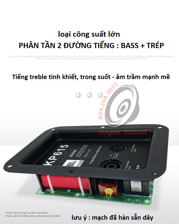 MẠCH PHÂN TẦN KP6012 CÔNG SUẤT LỚN - HÀN SẴN DÂY - PHÂN TẦN LOA SÂN KHẤU