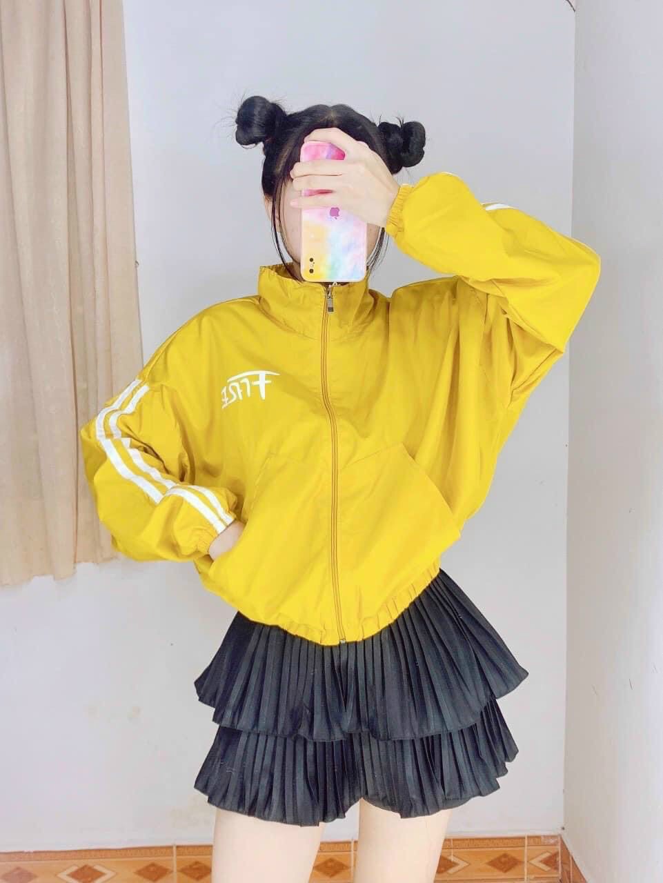 Áo Khoác Dù 2 Lớp Unisex 3 Sọc Tay Free Size Dưới 58kg AK23