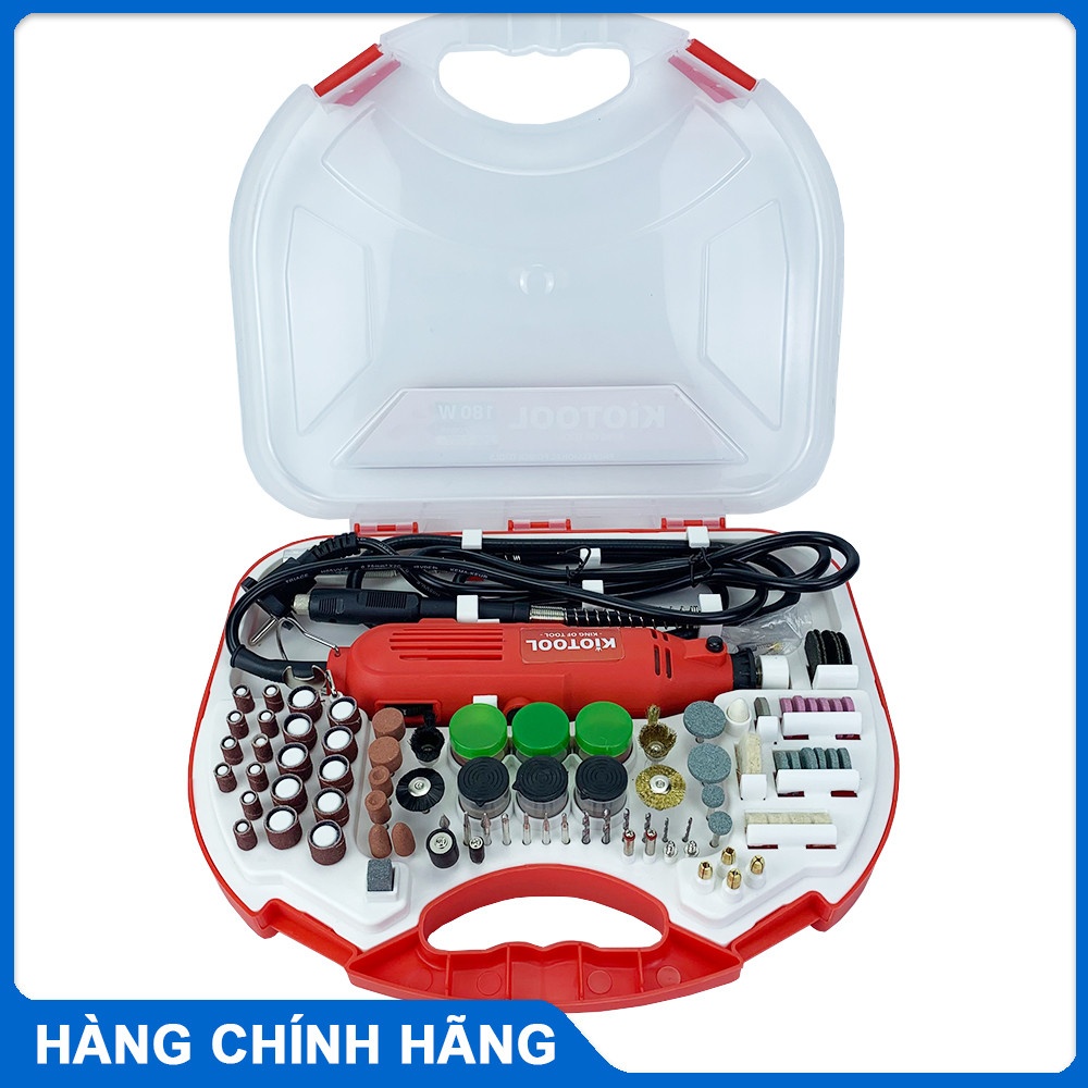 Bộ Máy Khoan Mài khuôn Khắc mini Đa Năng 100 chi tiết 6 tốc độ Kiotool