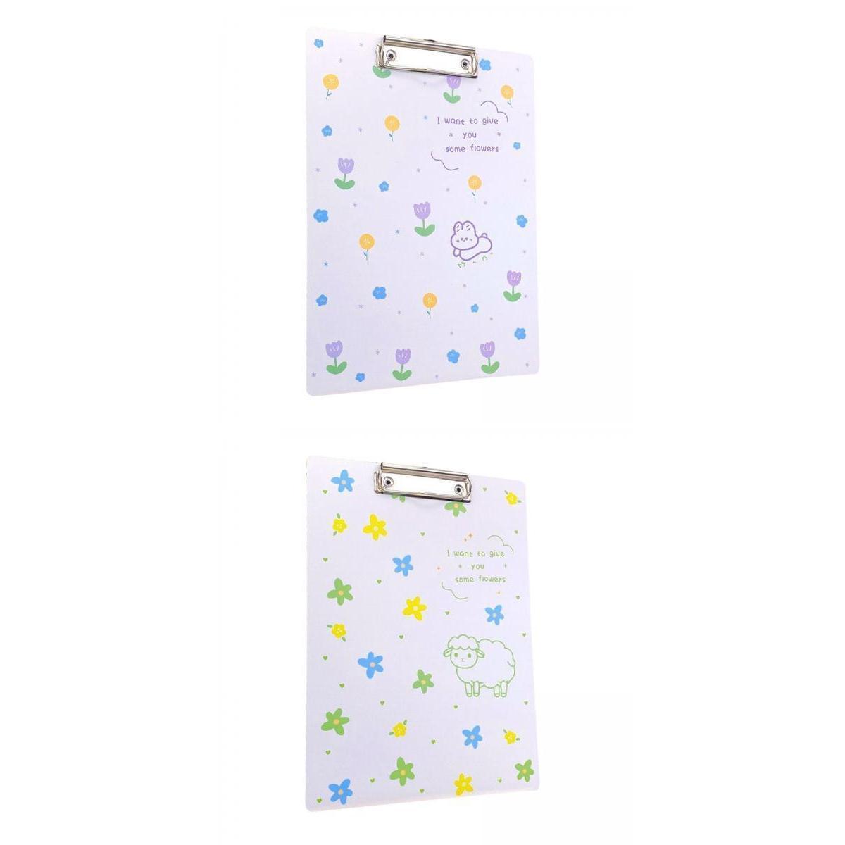 2PCS Cute Clipboard Fastener File Folders Gifts Creative for Home Office