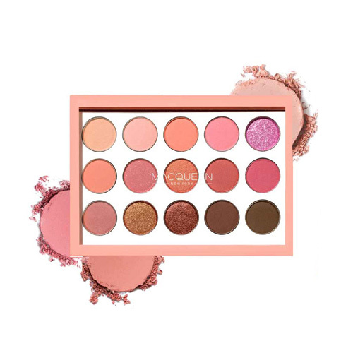 Bảng 15 Màu Mắt Sành Điệu Macqueen 1001 Tone-On-Tone Shadow Palette Coral Edition