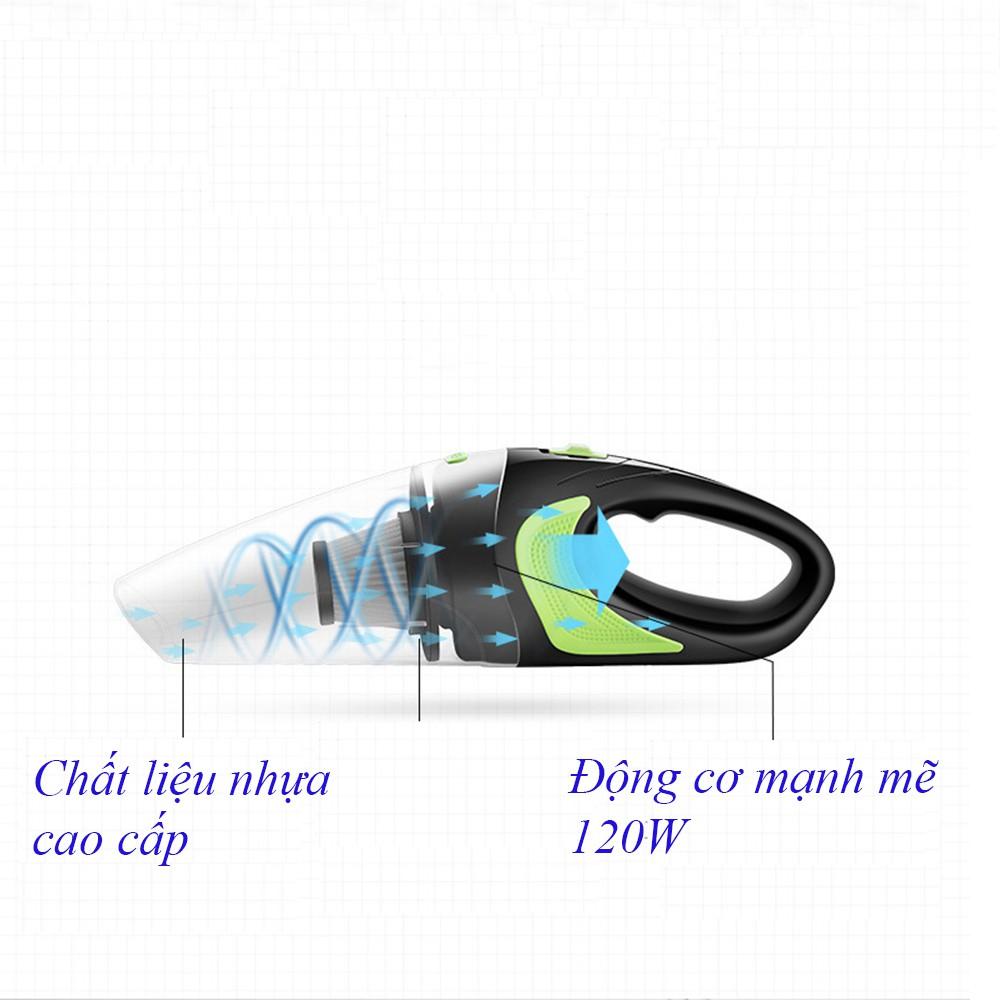 Máy Hút Bụi Cầm Tay Mini Không Dây và Có Dây Cho Ô Tô và Gia Đình