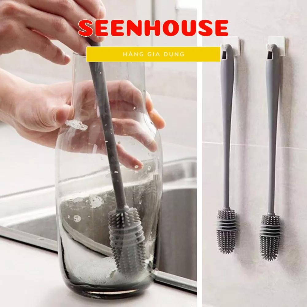 Cọ silicon rửa cốc chén, chai lọ, bình sữa đa năng tiện lợi seenhouse