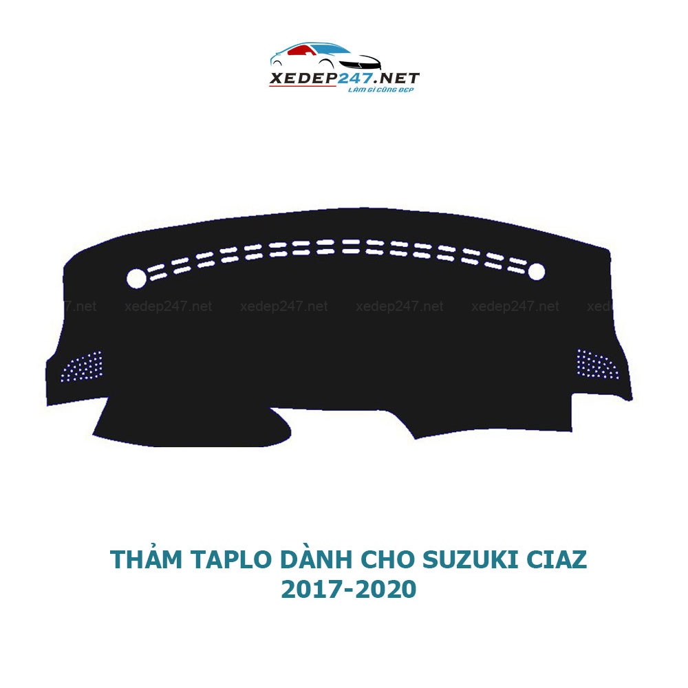 Thảm Taplo dành cho xe Suzuki Ciaz 2017-2020 chất liệu Nhung, da Carbon, da vân gỗ