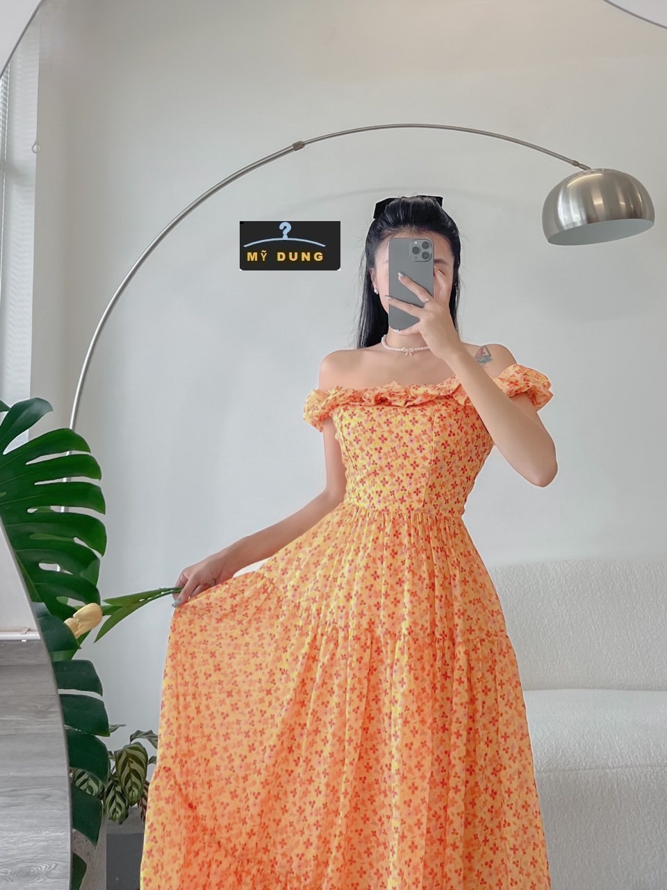 ĐẦM MAXI HOA NHÍ TRỄ VAI- NHẸ NHÀNG, NGỌT NGÀO-SANG TRỌNG, HÀNG THIẾT KẾ LOẠI 1, ĐẸP TỪ CHẤT ĐẾN FORM. SỜ VÀO CÁI LÀ MÊ LIỀN