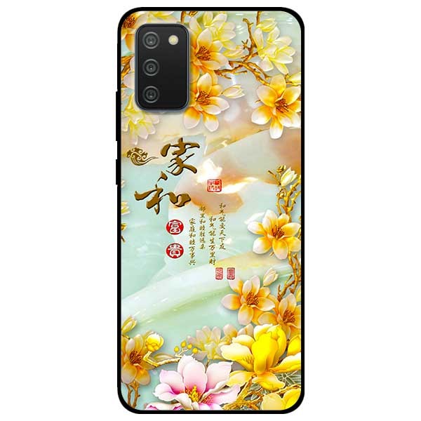 Ốp lưng dành cho Samsung Galaxy A02s mẫu Chữ Hoa Vàng