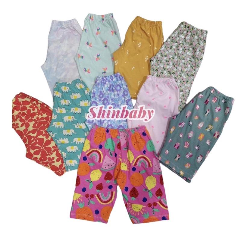 Set 10 quần lửng bé gái họa tiết xinh xắn chất vải cotton xuất xịn co giãn mềm mát