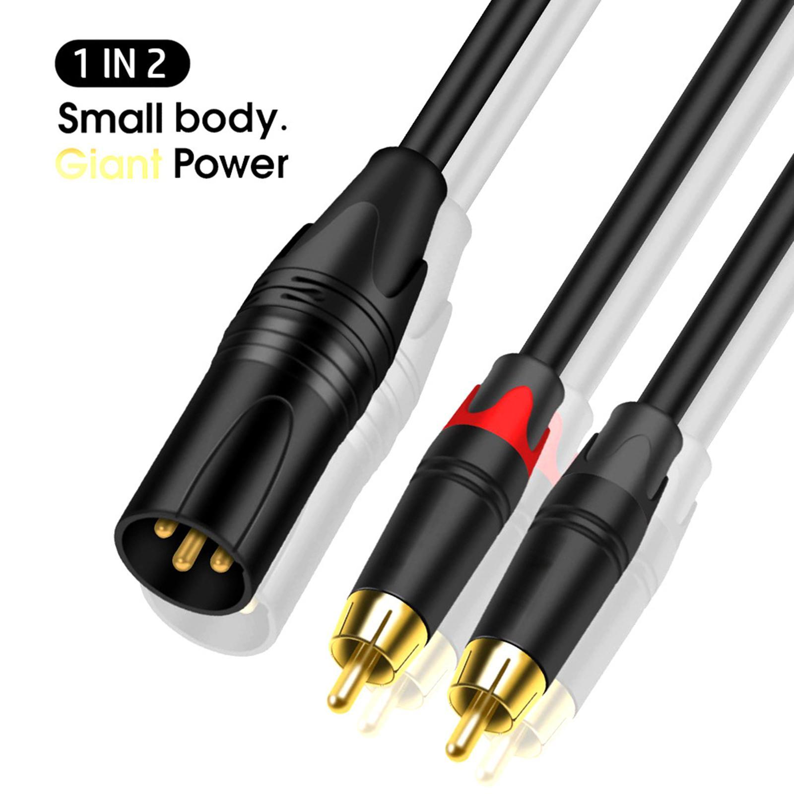 XLR to Dual Cable Phone Plug Male Lead for . Recorders