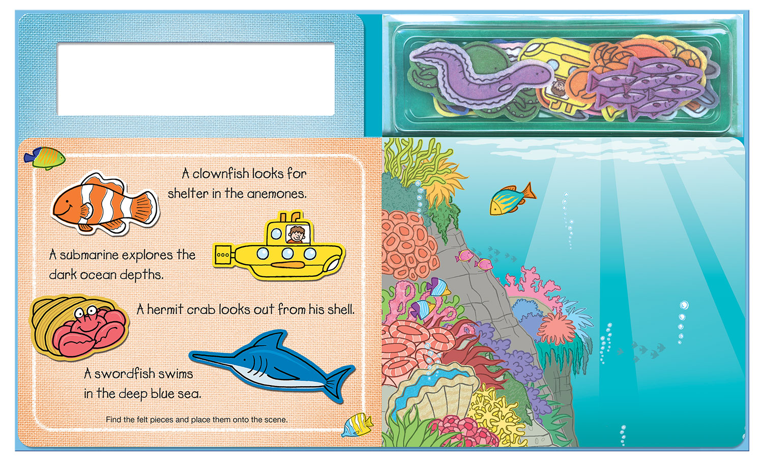 Sách tương tác sticker - Những sinh vật ở đại dương – Play felt ocean animals